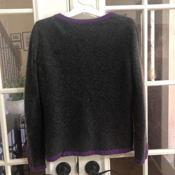 French designer private custom 100% cashmere cardigan two-piece set, small - Picture 6 of 7